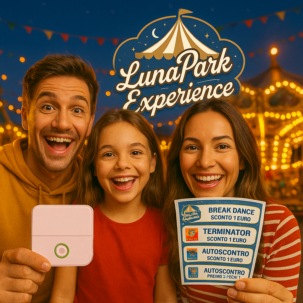 Stampante Portatile Ufficiale Luna Park Experience – X6 Mini Bluetooth